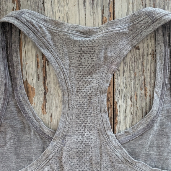 Lululemon Swiftly Tech Cropped Racerback Tank Top 2.0 Gray Women's 10 - Picture 7 of 7